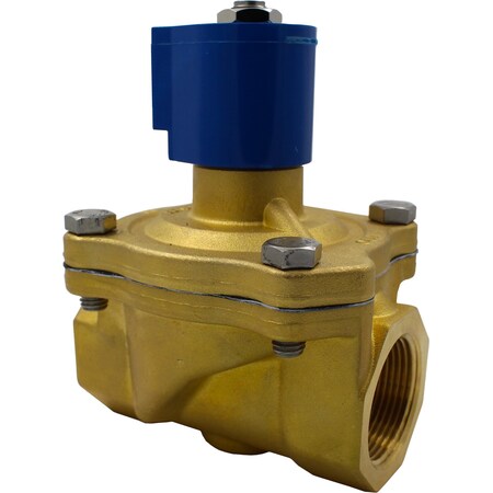 Gc Valves Solenoid Valve, 2-Way, 1-1/4 in Pipe Size, 120V/60V, 110V/50V, Zero Differential, Diaphragm, Brass S201YF02N5GJ2